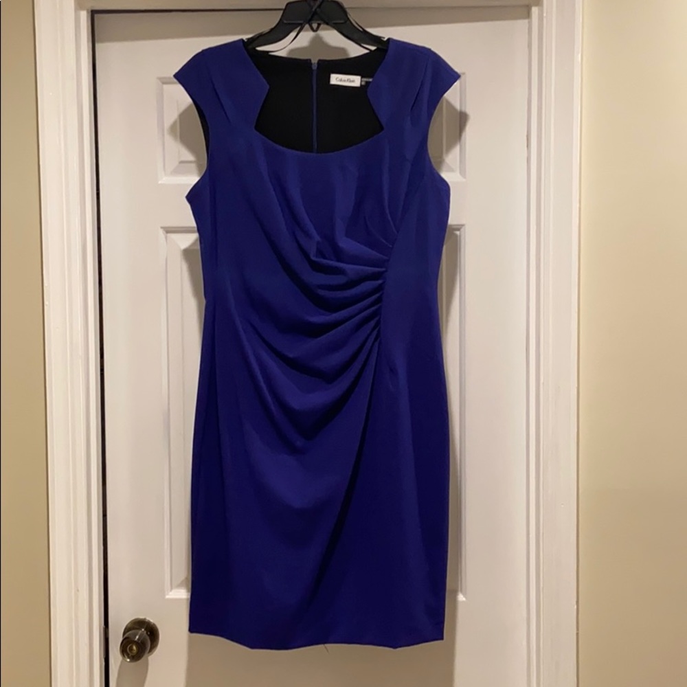 Calvin Klein dark purple mid length dress size 12